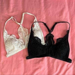 Victoria’s Secret Front close floral lace triangle bralette bundle